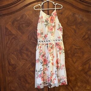 by & by Floral Pink and Cream Kids Dress